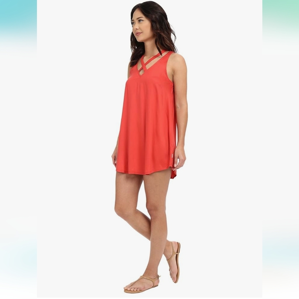 RVCA Spiced Coral Visions Dress NEW Size Small Y-2525